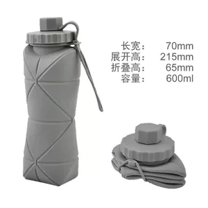 Bình Nước Silicon Có Thể Gập Lại Dung Tích Lớn Chịu Nhiệt Độ Cao Du Lịch Ngoài Trời Có Thể Gập Lại Cốc Nước Nén Di Động Cốc Nước Cấp Thực Phẩm