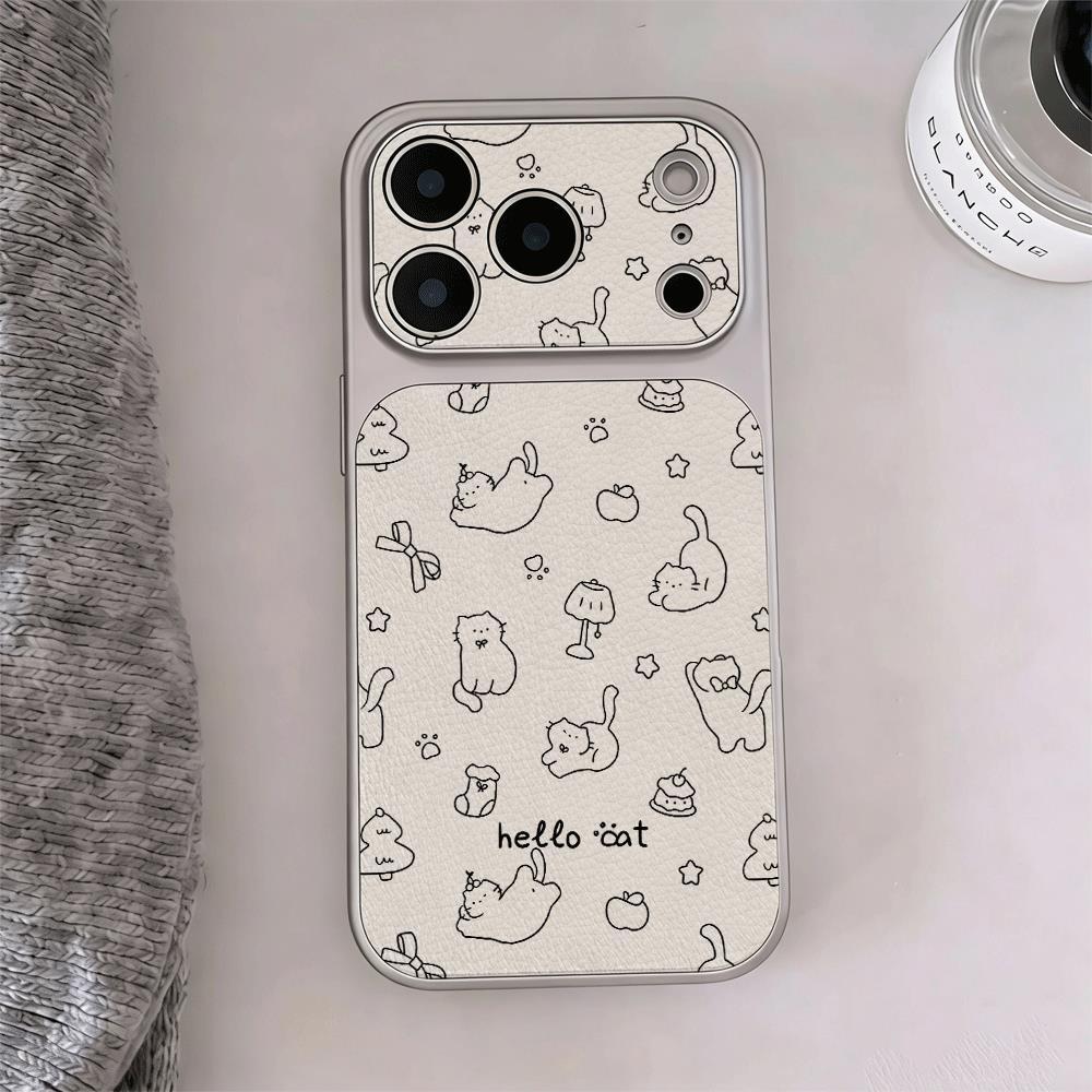 Bút ngắn đáng yêu mèo con dấu cho iPhone17Air trường hợp iPhone15/14Corning trường hợp