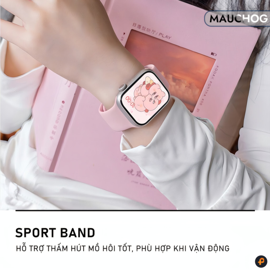 Dây Đeo Silicon Thể Thao Thay Thế Cho Đồng Hồ Apple Watch Series Ultra 11 10 9 8 7 6 5 4 3 49/46/45/44/42/41/40/38mm