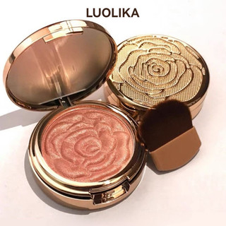 LUOLIKA Hoa Hồng Cánh Hoa Highlighter Blush Trang Điểm Khỏa Thân Lâu Dài Làm Sáng Tự Nhiên Matte Finish