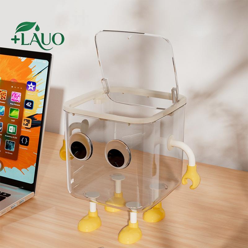 Springevenstar Dễ Thương Trong Suốt Để Bàn Thùng Rác Nhỏ Văn Phòng Có Giá Trị Cao Bao Bọc Bảo Quản Giỏ Giấy Rác Bàn Học Sinh Ký Túc Xá Thùng Chứa Đồ Springevenstar