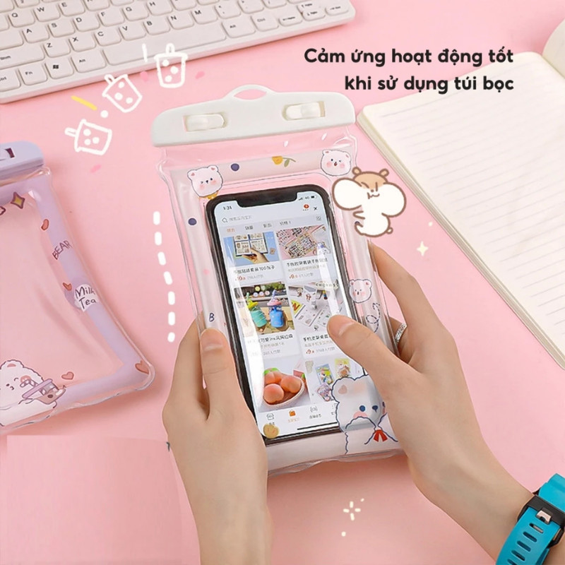 Túi Đựng Điện Thoại Chống Nước Cao Cấp – Cảm Ứng Mượt, Dây Đeo Cổ, Dùng Đi Bơi & Du Lịch | 371