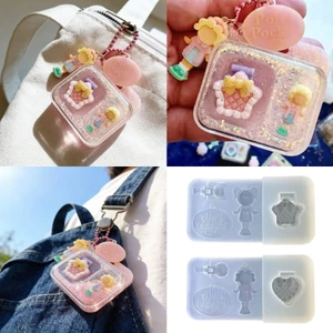 Khuôn thủ công mặt dây chuyền silicon Treeling cho phụ kiện hình nhỏ Lý tưởng cho móc khóa Trang trí nội thất và các dự án thủ công DIY