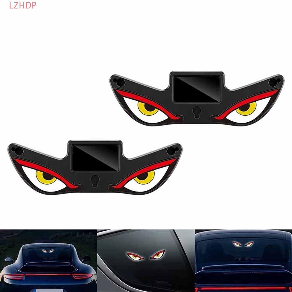 LZHDP Năng Lượng Mặt Trời Demon Eye Light, Nhấp Nháy Mắt Di Chuyển Đèn Xung Quanh Ô Tô, Hút Gắn Cốc Hút Cảnh Báo Lắp Đặt Đèn Tín Hiệu Xe Ô Tô Đa Năng Phù Hợp Với