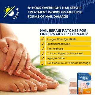 Nail Renewal Patches 72 Pieces Fingernail Patches Professional Toenail Wrap for Fingernail Restoration Pedicure wsdvn