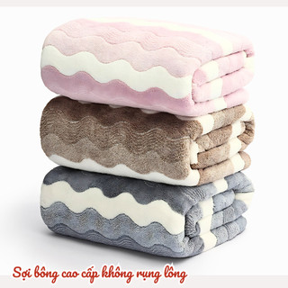 Khăn Tắm Nhung San Hô Cao Cấp Siêu Thấm Hút MAISON, Khăn Lau Người Thấm Hút Nhanh Không Xơ Rụng Lông