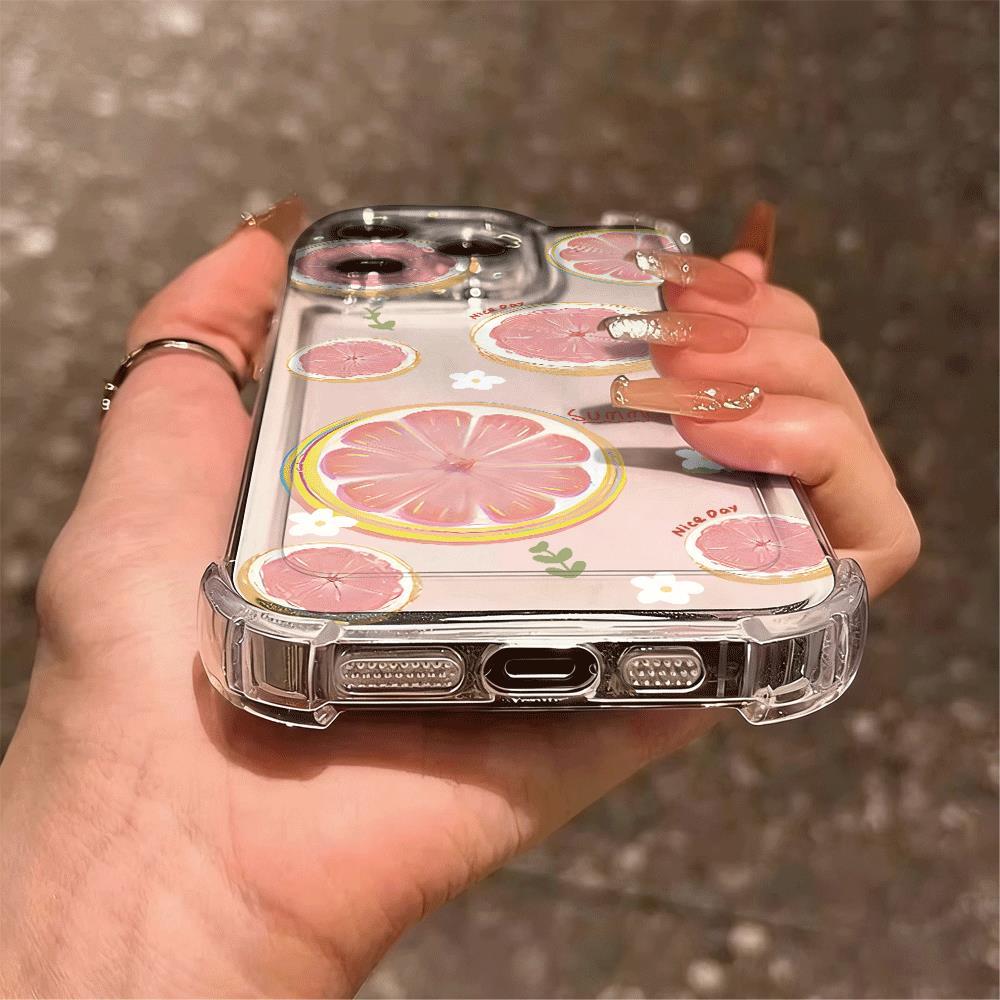 Bộ sưu tập mùa hè bưởi cho trường hợp iPhone 17Air iPhone 16/15/14 Quad chống ngã
