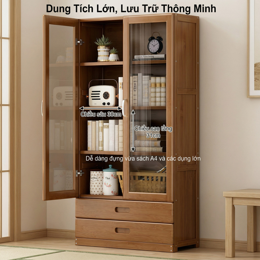 Tủ Sách Kệ Sách 2 Trong 1 Giải Quyết Sách Chất Đống Đồ Chơi Tràn Lan Một Tủ Hai Vấn Đề Gọn Gàng