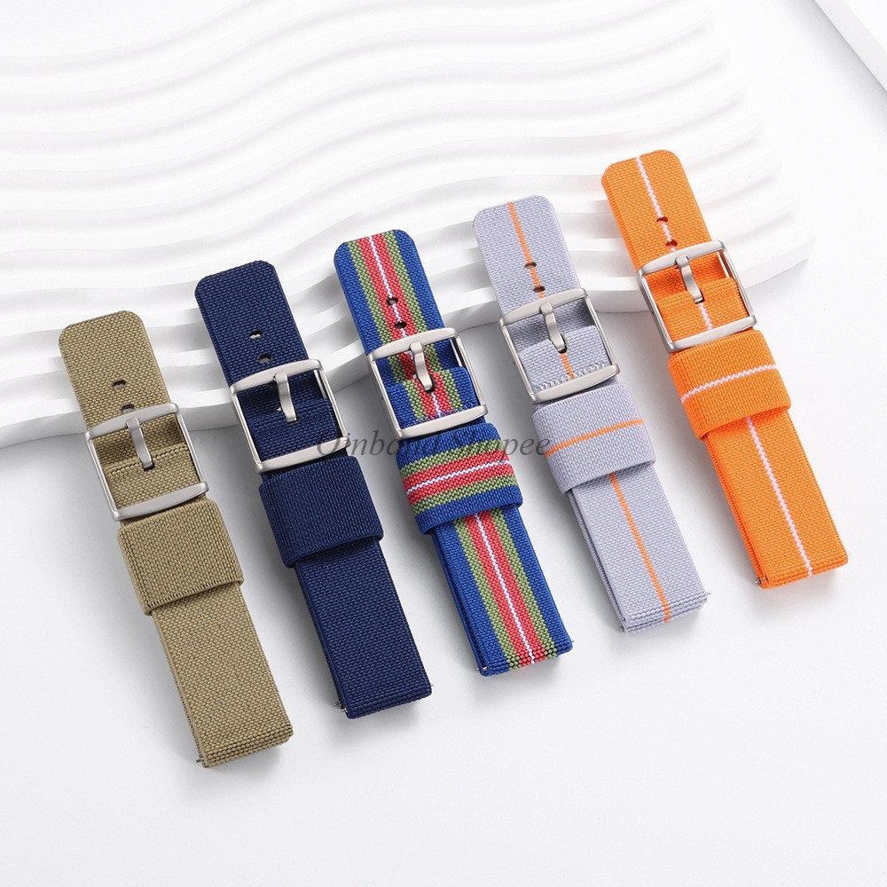 Phong Cách Quân Sự Nylon Vải Dây Đeo Đồng Hồ 20 Mm Phát Hành Nhanh Dệt Thể Thao Dây Đeo Đồng Hồ Nam Nữ Galaxy Mặt Trăng Đồng Hồ Vòng Tay