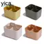 Hộp đựng bút ngăn nhựa YICA, Kệ để bàn Hộp phân loại đồ lặt vặt, Tay cầm có ngăn Hộp lưu trữ văn phòng phẩm Vòi hoa sen