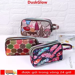 Túi xách nữ DUSKGLOW Di động Chìa khóa sức chứa lớn hơn Ví dài ba lớp