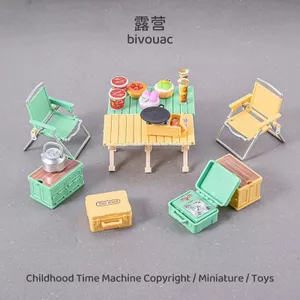 Thu Nhỏ Dã Ngoại Kẹo Bộ Đồ Chơi Mô Phỏng Cắm Trại Cảnh Giả Mô Hình Đồ Trang Trí Nhỏ Trẻ Em Chơi Nhà Đồ Chơi 4.17