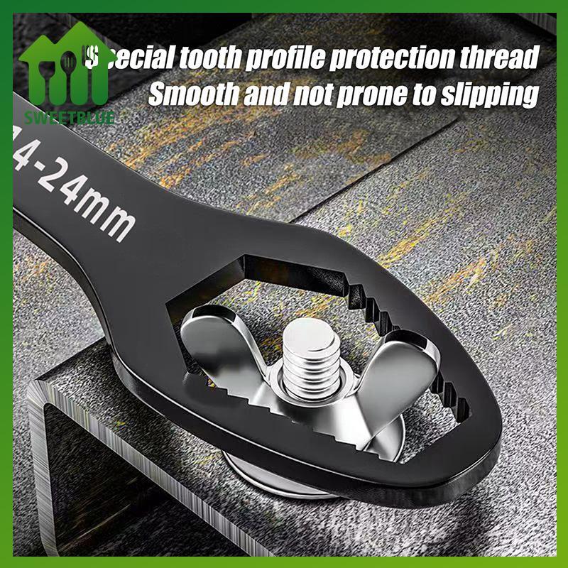 SWEET 2 Cái 8-24mm Cờ lê Torx đa năng Tự thắt chặt Kính có thể điều chỉnh Cờ lê Ban Hai đầu Torx Cờ lê Dụng cụ cầm tay cho nhà máy n