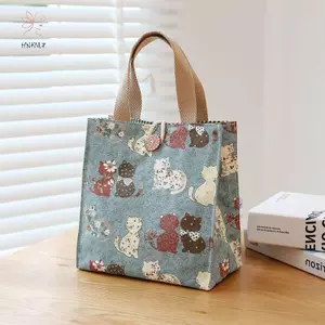 HNKMP Thời trang Mới Dung lượng lớn Đi ra ngoài Túi đựng hộp cơm trưa Bento vừa.