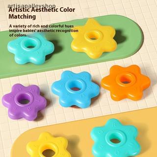 [ARTYY] 1 Bộ Montessori Tháp Cầu Vồng Xoay Bé Staing Đồ Chơi Trẻ Em Phát Triển Kỹ Năng Vận Động Trò Chơi Quay Staing Đồ Chơi Quà Tặng Giáo Dục BÁN HOT