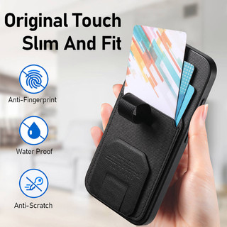 Ốp Lưng Chống Trơn Trượt Cho Honor 500 400 300 Ultra 200 Lite Magic 8 GT Pro X70 X9D Đựng Thẻ Đứng Ẩn Vỏ Điện Thoại