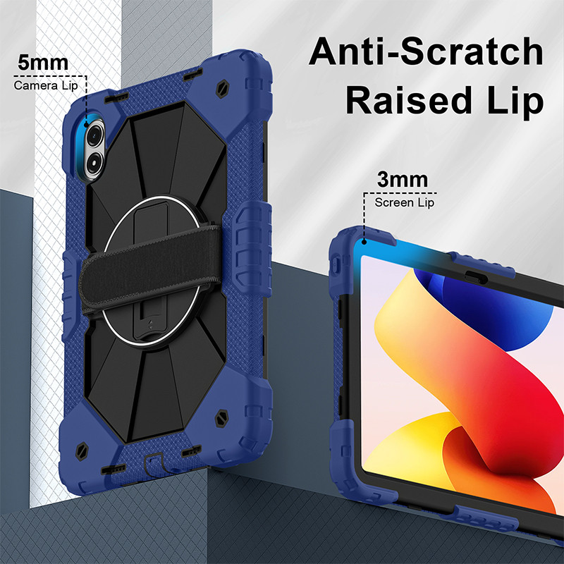 Ốp Chống Sốc Chắc Chắn Cho Redmi Pad 2 Pro 2025 5G Xiaomi Poco Pad M1 12.1inch 360° Hộp đựng máy tính bảng dây đeo tay xoay