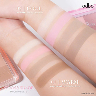 [Ảnh thật] [Ảnh thật] ODBO  Bảng phấn khối và má hồng 2in1 ODBO tạo khối mũi mặ má hồng tiện gọn tiết kiệm OD1331