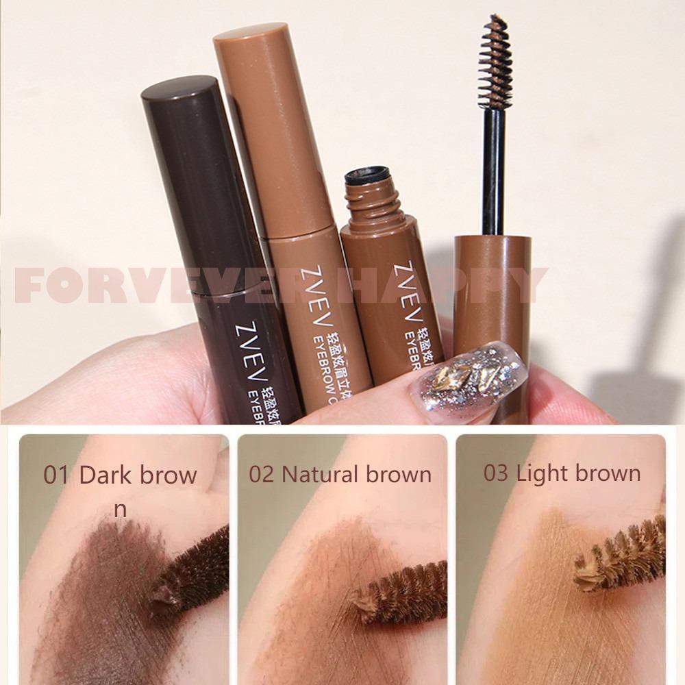 Mascara Lông Mày Chống Thấm Nước - 3 Màu Nâu Đậm Tự Nhiên Có Cọ
