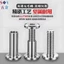 Chất liệu thép không gỉ 304 Ổ cắm lục giác đảo ngược Cặp khóa Vít Nẹp Ổ cắm vít Vít Đinh tán Đường kính ren M4M5M6M8M10 Đinh tán Đường kính ngoài Vít 5 Vít 5 Vít 6 Vít 8 Vít 10 Vít 13