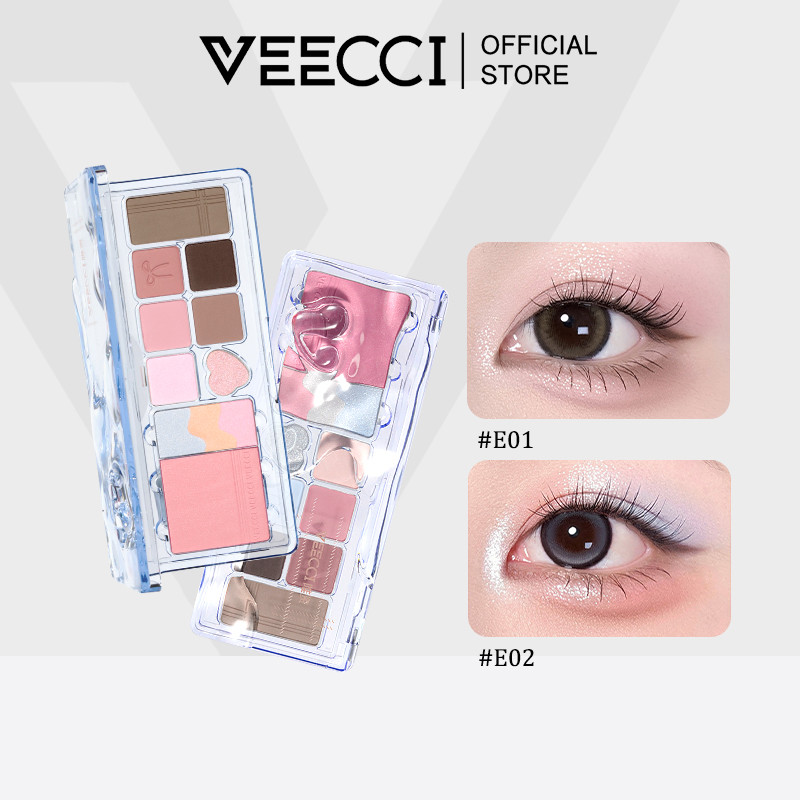 VEECCI Phấn Mắt Đa Năng Phối Màu Sáng Tạo Có Độ Lên Màu Cao Lâu Trôi Dễ Mang Theo 11g