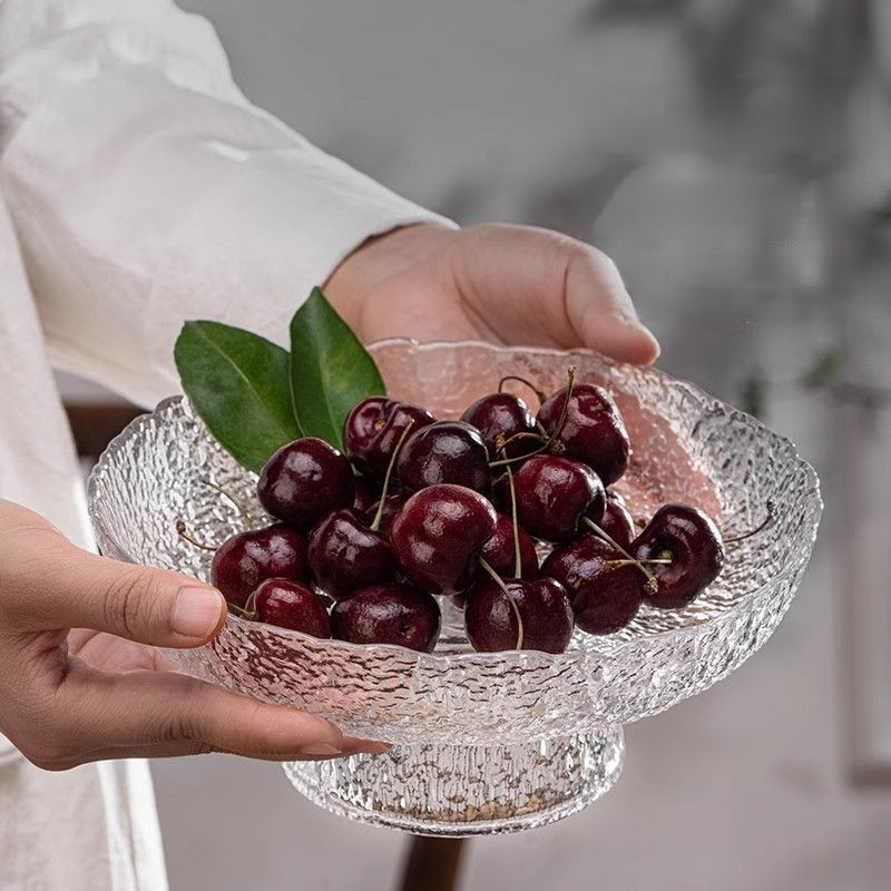 Đĩa cao trái cây thủy tinh, Đĩa nông, Trang trí bàn cà phê Ins sang trọng tại nhà cao cấp, Người nổi tiếng trên Internet Thẩm mỹ cao cấp
