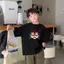 Baju kanak thun trung bình, bé trai bé gái, in hình Jixianglong, trẻ nhỏ ngắn tay, hợp dành cho bé