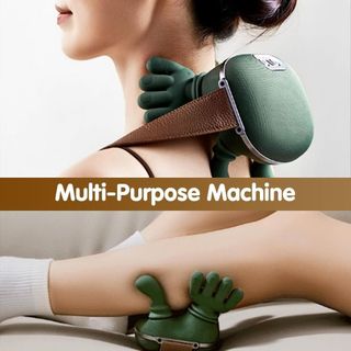 Máy mát xa cổ điện FASHIONEXPRESS, Máy mát xa cổ nén làm nóng bằng tay Bionic, USB không dây có thể sạc lại 4D Gối mát xa vai