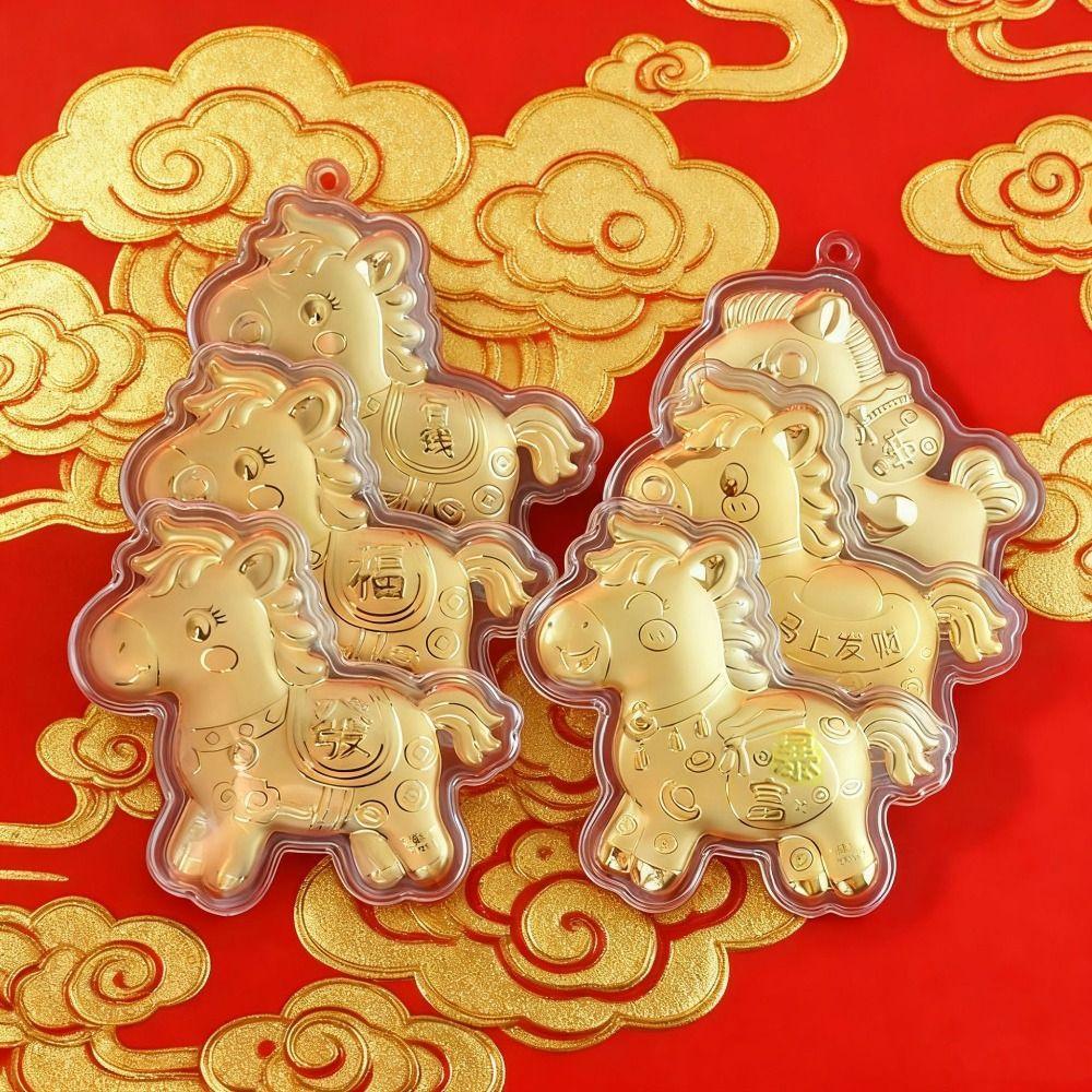 Phụ kiện ngựa vàng GOJO - Móc Khóa và Mặt Dây Chuyền DIY Phong Cách Trung Quốc Kawaii cho Tết Nguyên Đán