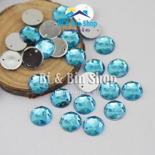 72 Viên Đá Kết Nhựa Tròn 12mm Đính Kết Trang Phục, Làm Phụ Kiện Thời Trang