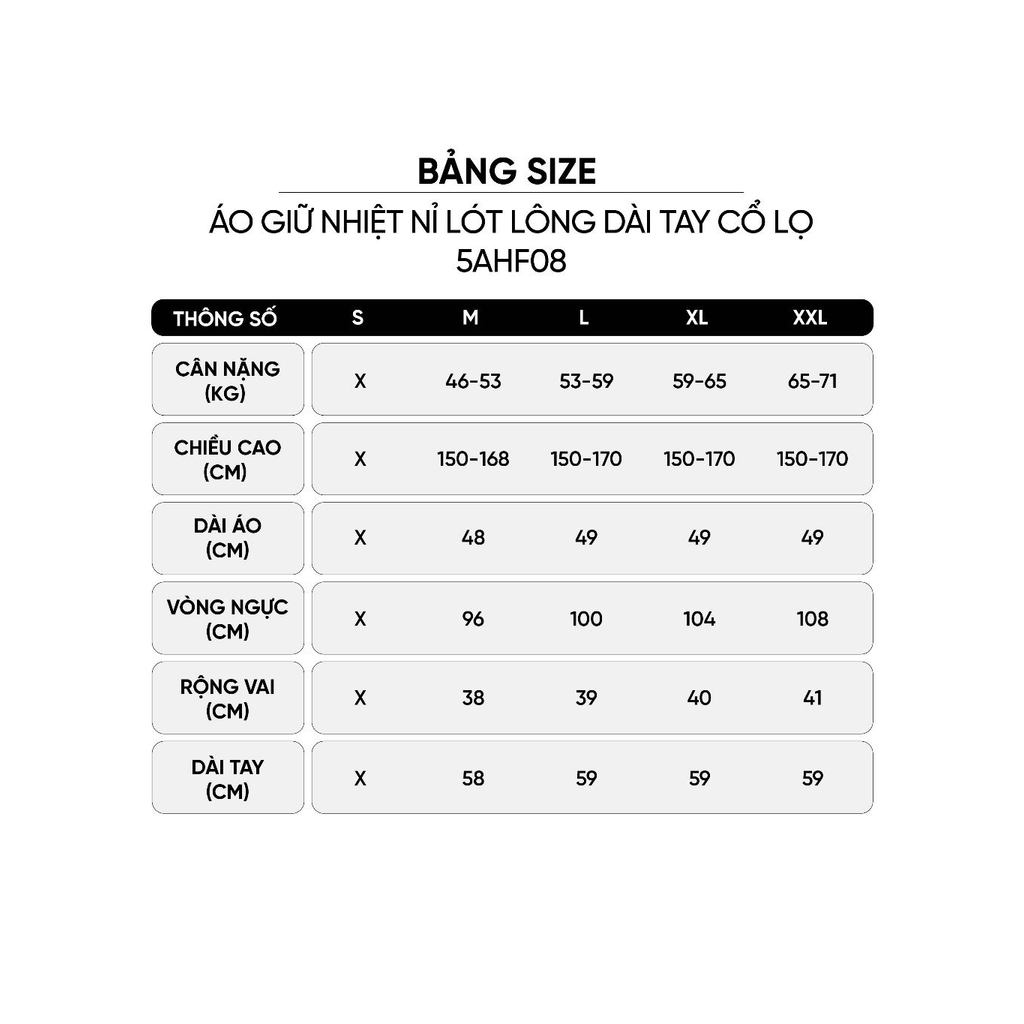 Áo giữ nhiệt nữ CARDINA chất liệu nỉ lông cừu dài tay cổ lọ 5AHF08