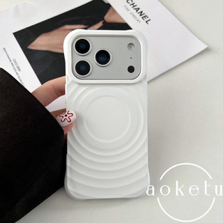 Boyang phù hợp cho Apple 17 silicone lỏng iPhone 16 Pro gợn sóng hút từ tính 15promax dày chống rơi 14 mẫu mới 13 vỏ bảo vệ màu trơn đơn giản
