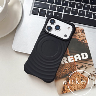 Ốp lưng màu cam từ tính da sóng thích hợp cho vỏ điện thoại Apple 17 Promax iPhone 16 Promax mềm 15 mới phong cách tối giản 14 / 13 bao gồm tất cả vỏ silicon chống rơi