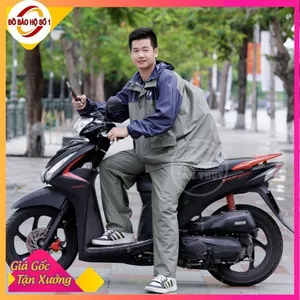 Bộ áo mưa K12 có lưng che balo - Bộ mưa Sơn Thủy đeo balo, cặp sách dành cho người lớn, nhựa PVC