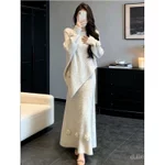 [Miễn phí vận chuyển] Váy dệt kim phong cách Hàn Quốc nhẹ nhàng, phù hợp thu đông, Oversize & Ôm body, Sang trọng cho phụ nữ - 21ND — ảnh 5