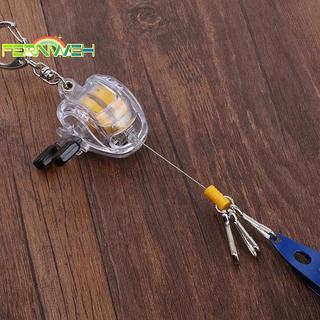 [Fernweh] Fly Fishing Reel Key Ring Móc khóa câu cá Quà tặng cho những người yêu thích câu cá với dây có thể thu vào Phụ kiện Pesca [MỚI]