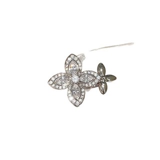 Châu Âu Mỹ ins Phong Cách Mới Zircon Hoa Mở Nhẫn Nữ