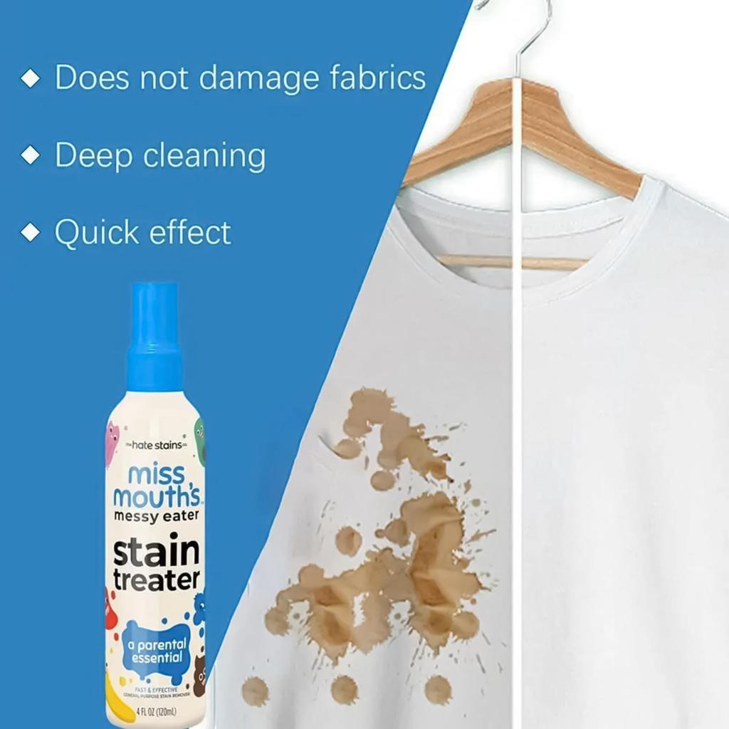 Xịt trị vết bẩn lộn xộn của Miss Mouth 100 / 120ml Nước tẩy rửa nhẹ nhàng Điều trị vết bẩn cho trẻ sơ sinh và trẻ sơ sinh mueadsyvn