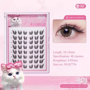 Lông mi giả Wispy tự nhiên 10-14mm - Không có keo dán thực tế để làm đẹp Cosplay