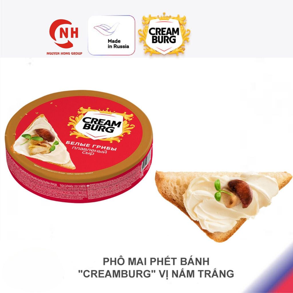 Phô mai miếng phết bánh Creamburg Viola 130g nhập khẩu Nga