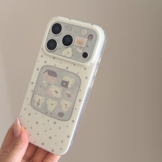 Ốp lưng cứng trong suốt mờ Tương thích với iPhone 13 14 14Pro 14ProMax 15 15Pro 15ProMax 16 16Pro 16ProMax 17 17Pro 17ProMax Star Koala Pattern Case