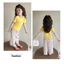 Phong Cách Phương Tây Bé Gái Tay Ngắn Phù Hợp Với Áo Thun Mùa Hè Hai Mảnh Phù Hợp Với Top 90-140 Size ZEZW