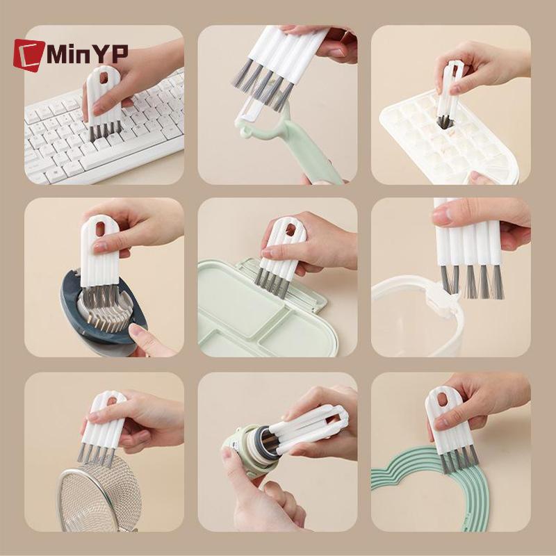 CMinYP Đa Năng Nắp Cốc Bàn Chải Crevice Dụng Cụ Vệ Sinh Treo Tiện Ích Để Vệ Sinh Nhà Tay Cầm Cong Bàn Chải Làm Sạch Vinh Quang
