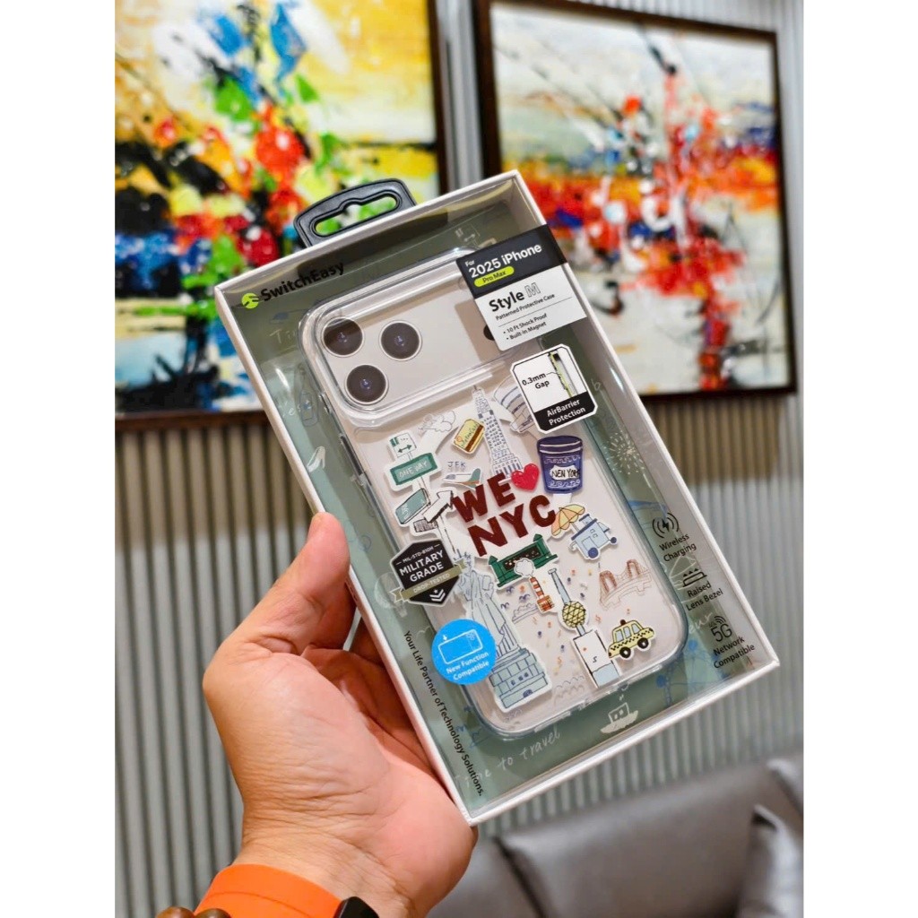 [Chính Hãng] Ốp Lưng Switcheasy Style M iPhone 17ProMax -Trong Suốt Họa Tiết 3D, Chống Sốc Chuẩn Quân Đội 3M, Có MagSafe