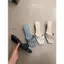 TT Phong Cách Hàn Quốc Mũi Vuông Chấm Bi Flip-Flops Nữ Mùa Hè 2026 Phong Cách Mới Nêm Mở Mũi Sandal Giày Nữ Gót Thấp