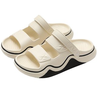 Men's rubber slippers for summer, home and bathroom, non-slip, couple's slide sandals, driving sandals, outdoor wear san