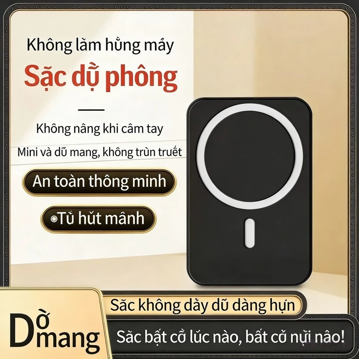 Sạc Dự Phòng Không Dây Từ Tính Sạc Nhanh Pin 10000mah,Pin sạc dự phòng không dây mini hỗ chất lượng tốt HOT