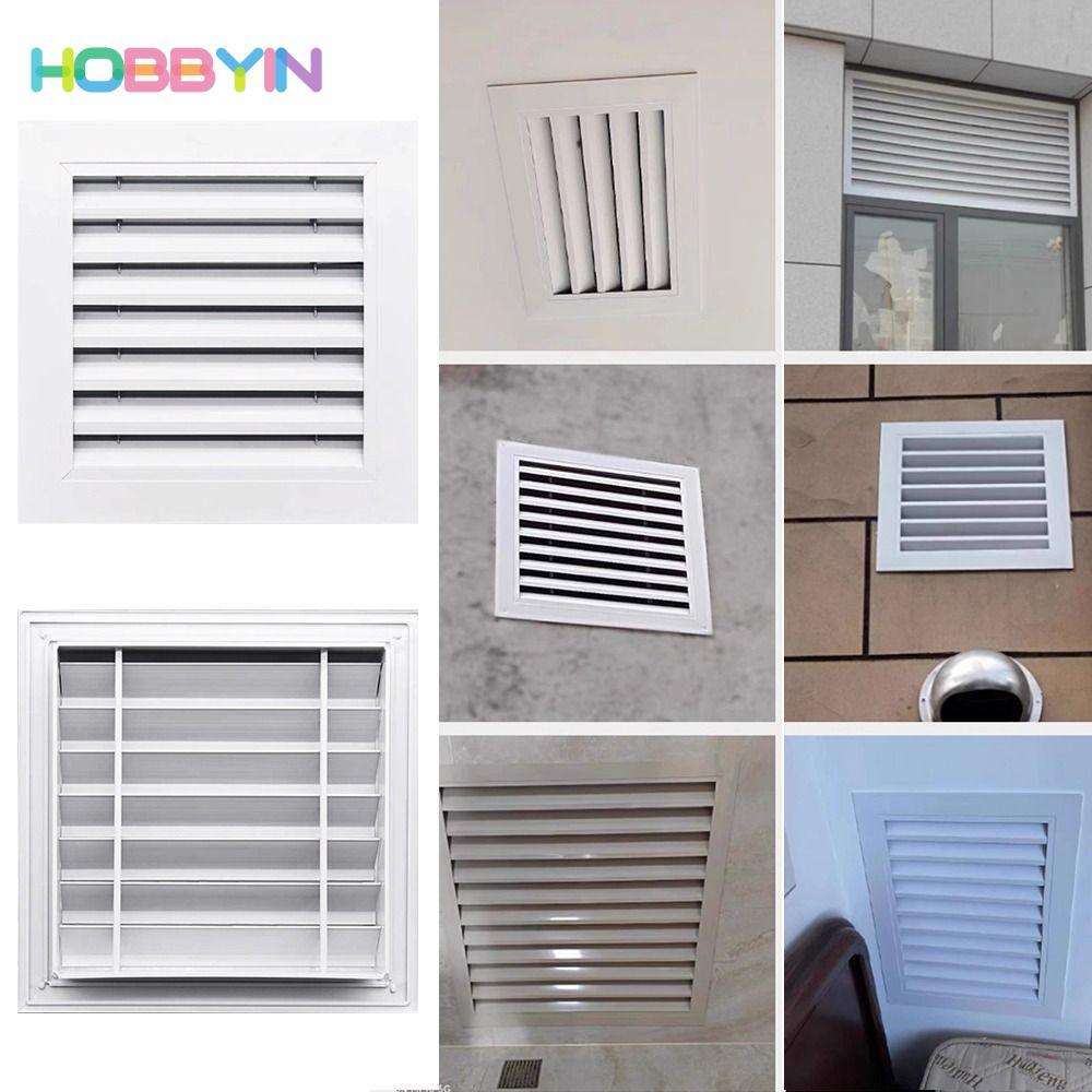 Lỗ thông hơi có thể gập lại HOBBYIN, Lưới tản nhiệt thông hơi màu trắng bằng hợp kim nhôm, Tường treo tường có thể gập lại