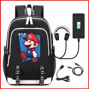 GC2 Super Mario Ba Lô Dành Cho Học Sinh Dung Tích Lớn In Nhẹ Nữ Hoạt Hình Túi Đi Học CG2