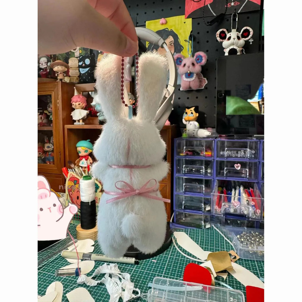 Schoolbag Tay Kéo Thỏ Phong Cách Nguyên Bản Đồ Trang Trí Mặt Dây Chuyền Dễ Thương Cùng Móc Túi Tay Búp Bê Thỏ Làm Phụ Kiện